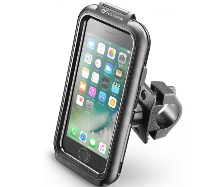 Vodeodolné púzdro CellularLine Interphone pre Apple iPhone SE (2020) / 8/7/6 / 6S, úchyt na riadidlá