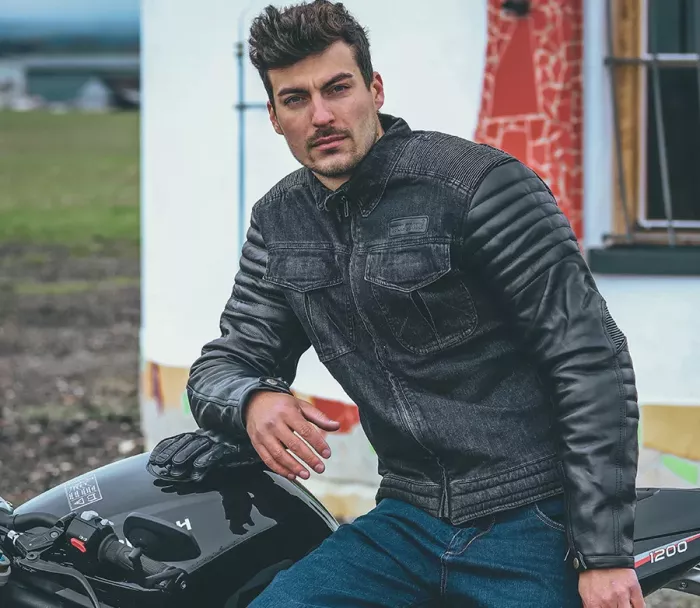 Bunda na motorku Trilobite Acid Scrambler black vel. M