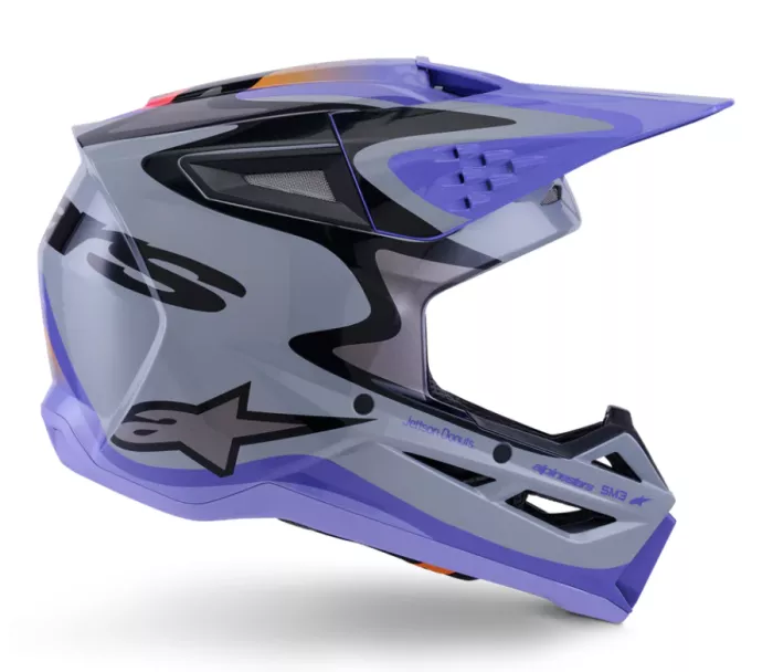 Alpinestars 830 2726 9277 Jettson SM3 XL grey/purple/black glossy helmet