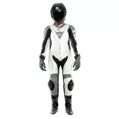 Kombinéza na motorku Dainese KILLALANE pearl white / charcoal gray / black