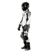 Kombinéza na motorku Dainese KILLALANE pearl white / charcoal gray / black