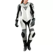 Kombinéza na motorku Dainese KILLALANE pearl white / charcoal gray / black