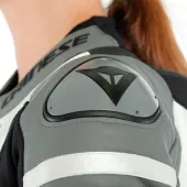 Kombinéza na motorku Dainese KILLALANE pearl white / charcoal gray / black
