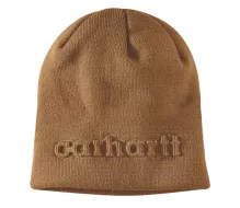 CARHARTT Knit Embossed beanie carhartt® brown