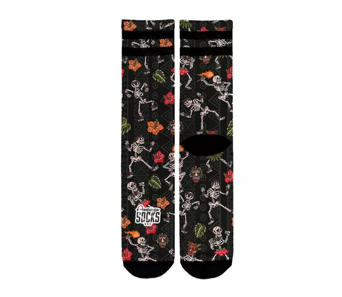 Dizajnové ponožky American Socks AS237 Dancing Skeletons veľ. S-M