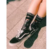 Dizajnové ponožky American Socks AS237 Dancing Skeletons veľ. S-M