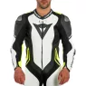 Kombinéza na motorku Dainese LAGUNA SECA 4 WHITE/BLACK/FLUO YELLOW