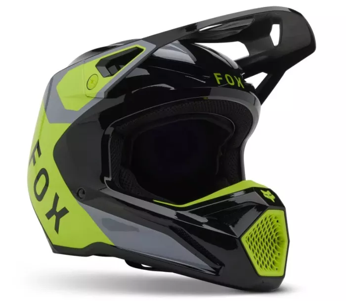 Motokrosová prilba Fox V1 Lean Helmet Grey/Yellow