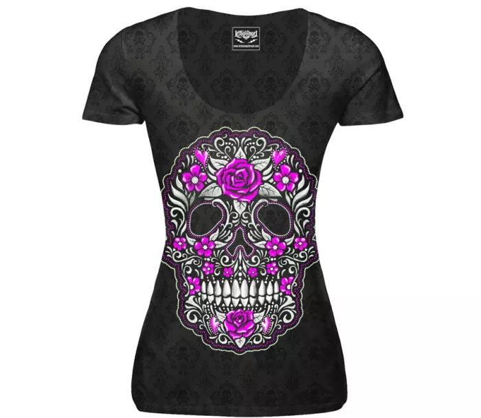 Dámské tričko Lethal Threat SKULL OF FLOWERS vel.M
