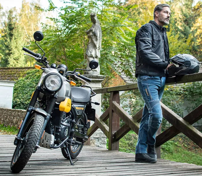 Kevlarové džínsy na moto Trilobite 661 Parado blue SLIM