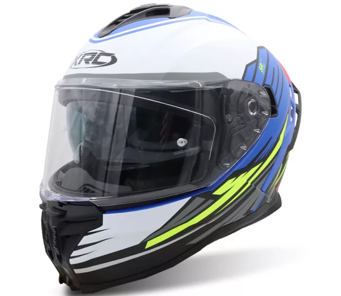 Helma na moto XRC Loomis wht/blk/blue/fluo