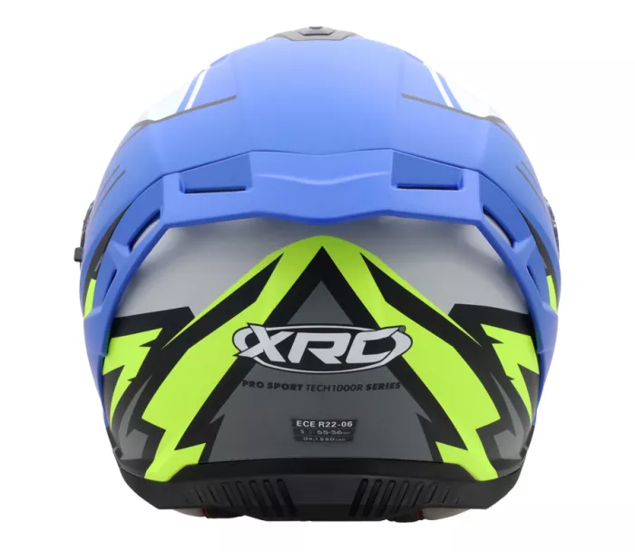 Helma na moto XRC Loomis wht/blk/blue/fluo