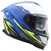 Helma na moto XRC Loomis wht/blk/blue/fluo