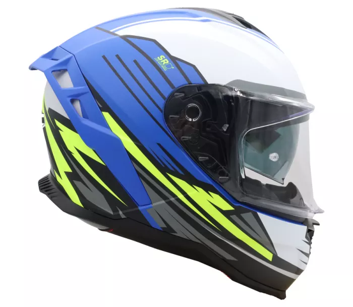 Helma na moto XRC Loomis wht/blk/blue/fluo