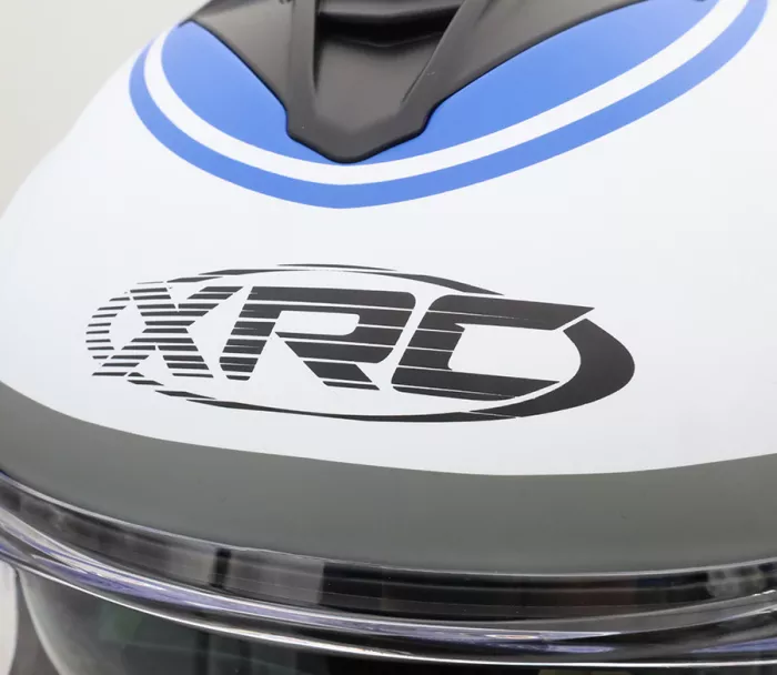 Helma na moto XRC Loomis wht/blk/blue/fluo