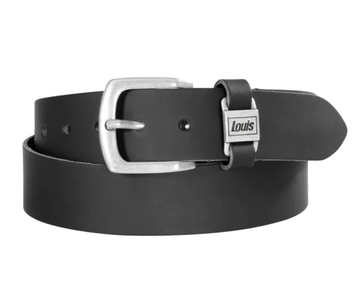 Louis kožený opasok black 110cm