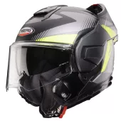 Preklápacia helma Caberg Trip Lunar matt black/grey/yellow fluo