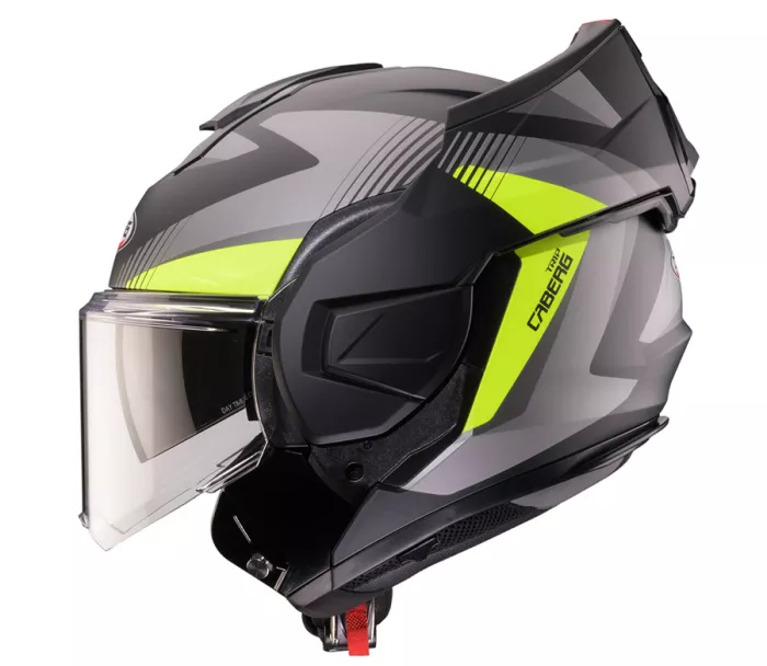 Preklápacia helma Caberg Trip Lunar matt black/grey/yellow fluo