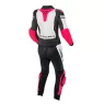 Dámska kombinéza na moto Macna Tracktix 2pc white / pink / Black