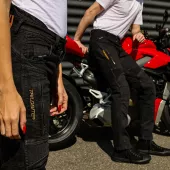 Pánske nohavice Trilobite Parado doublelayer AAA skinny fit jeans black level 2 (predĺžené)