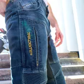 Motocyklové džínsy Trilobite Parado doublelayer AAA regular fit men blue level 2 (skrátené)