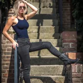 Dámske legíny na motorku Trilobite Leggings black