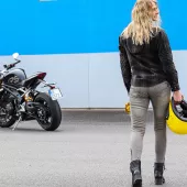 Dámske džínsy na moto Trilobite Micase Urban grey