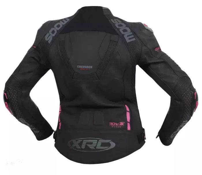 XRC Moos ladies leather jacket blk/pink/grey - 48