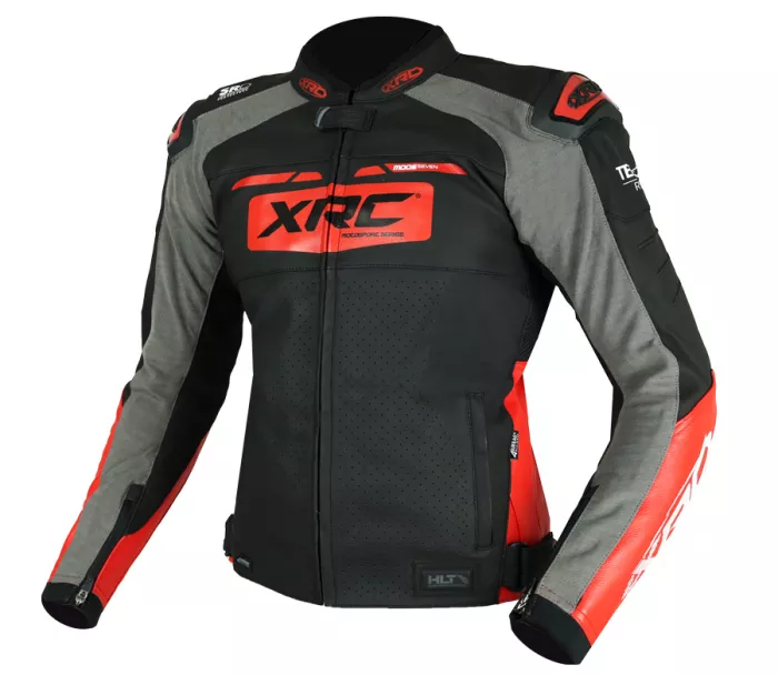 XRC Moos 2.0 HLT men leather jacket blk/red/wht vel. 46