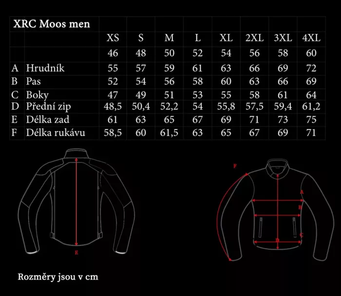 XRC Moos 2.0 HLT men leather jacket blk/red/wht vel. 46