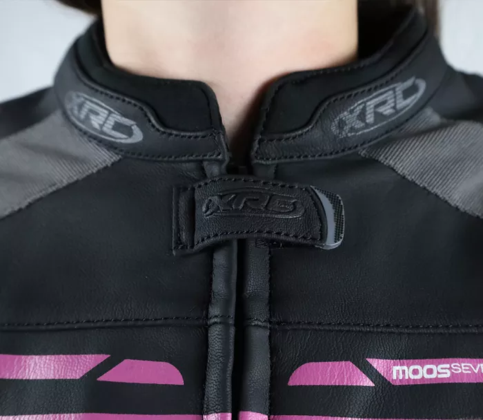 XRC Moos 2.0 HLT ladies leather jacket blk/pink/grey vel. 44