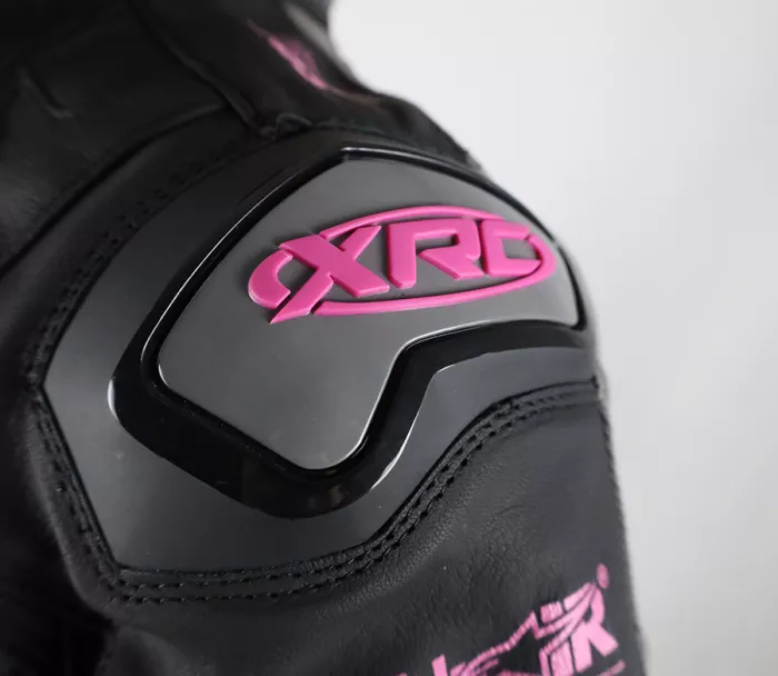 XRC Moos 2.0 HLT ladies leather jacket blk/pink/grey vel. 44