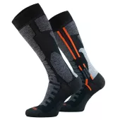 Motorkárske ponožky Brubeck Comodo MTB2 black/orange