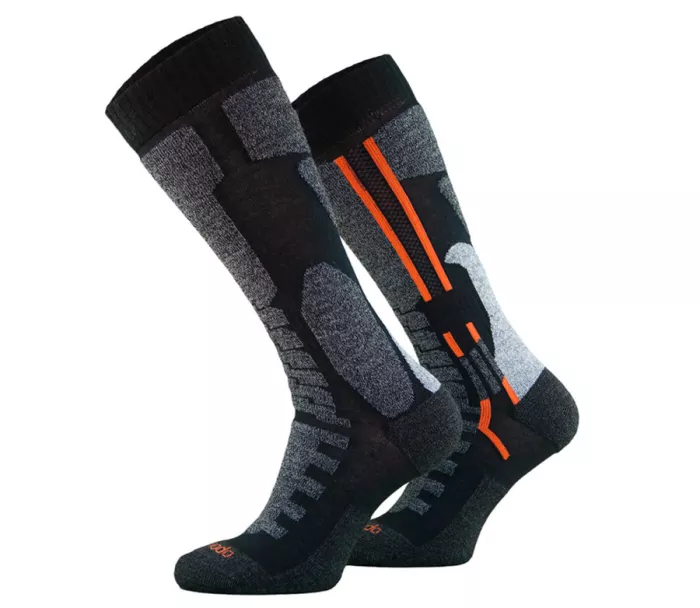 Motorkárske ponožky Brubeck Comodo MTB2 black/orange