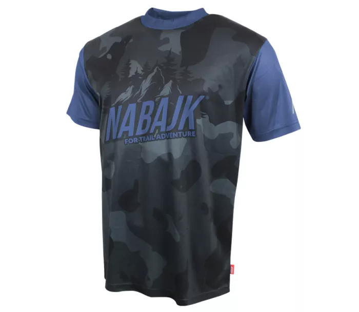 Nabajk Kubba men jersey short sleeve black camo/dark blue S