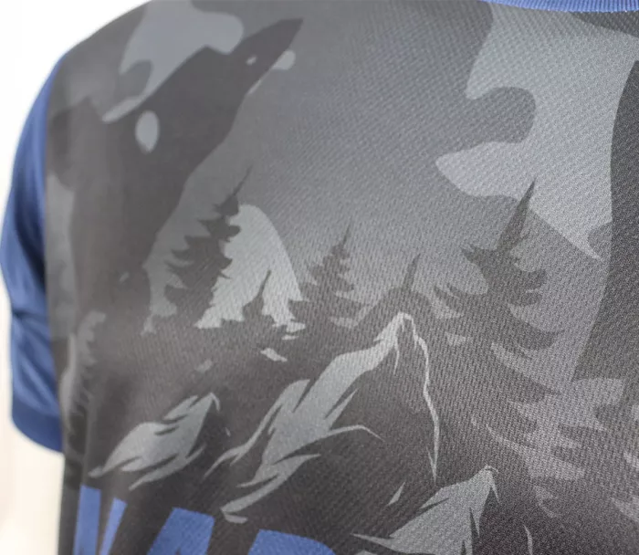 Nabajk Kubba men jersey short sleeve black camo/dark blue S