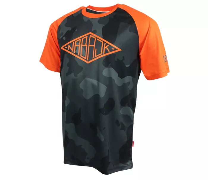 Nabajk Shpindler men jersey short sleeve black camo/orange L