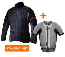 Výhodný set: Nazran Cavell Tech-Air black/red dámská + Alpinestars Tech-Air 5 vesta