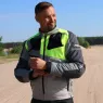 Bunda na moto Nazran Lago light grey/yellow fluo
