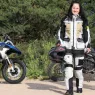 Dámske nohavice na moto Nazran Moritz W light grey / black