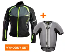Výhodný set: Nazran Thron Tech-Air black/grey/fluo pánská + Alpinestars Tech-Air 5 vesta