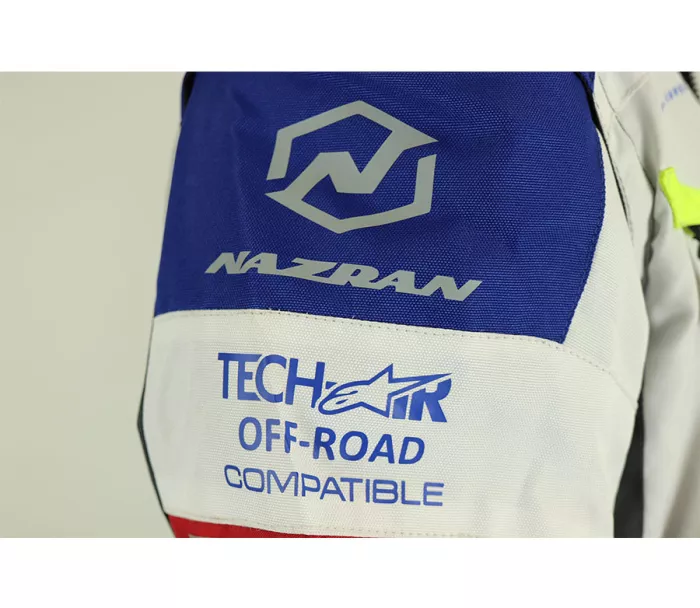 Bunda na moto Nazran Cavell Dakar white/blue/grey Tech-Air® compatible
