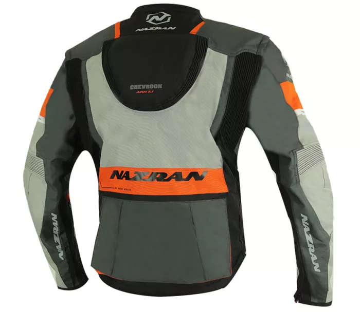 Bunda na moto Nazran Cavell Dakar orange/grey Tech-air compatible veľ. XL