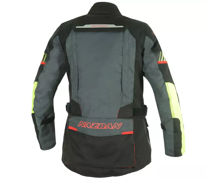 Dámská bunda na moto Nazran Moritz 2.0 black/grey/fluo vel. S