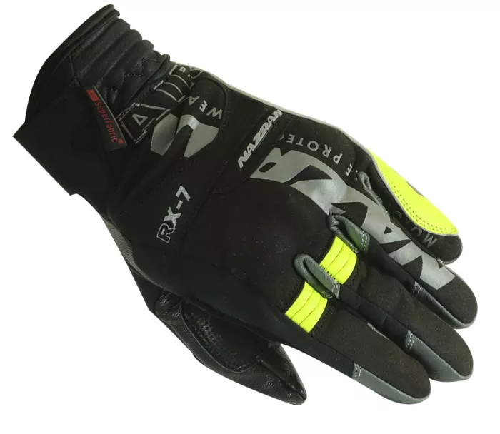 Dámské rukavice na moto Nazran RX-7 2.0 black/fluo vel. S