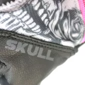 Dámské rukavice na moto Nazran Stunt 2.0 skull white/black/pink vel. M