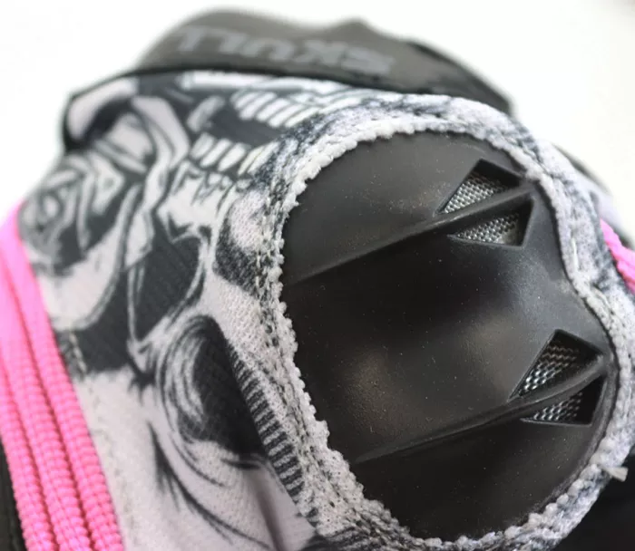 Dámské rukavice na moto Nazran Stunt 2.0 skull white/black/pink vel. M
