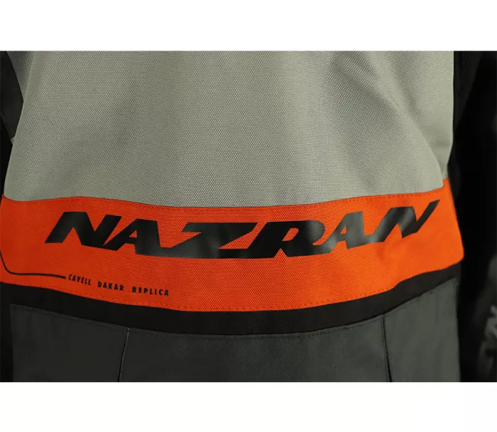 Bunda na moto Nazran Cavell Dakar orange/grey Tech-air compatible veľ. XL