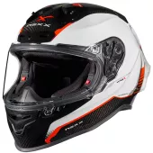 Helma na moto NEXX X.R3R CARBON white/red