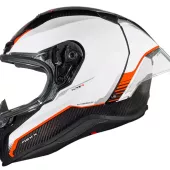 Helma na moto NEXX X.R3R CARBON white/red